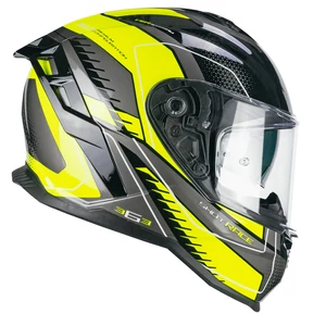 CGM 363G SHOT RACE bukósisak - fekete/fluo - több méretben