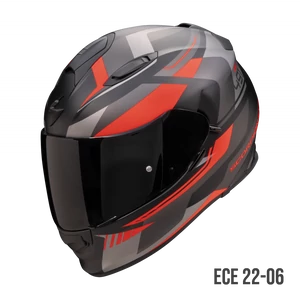 Scorpion Exo-491 Abilis bukósisak - matt fekete/ezüst/piros - L