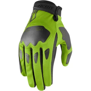 Icon Hooligan motoros kesztyű - green - S