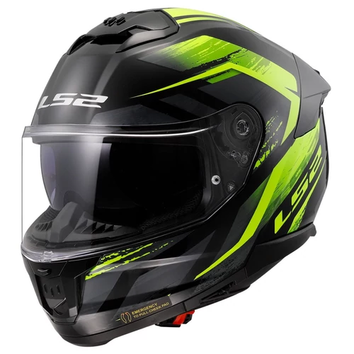 LS2 FF808 STREAM II FURY BLACK H-V YELLOW-06 - L