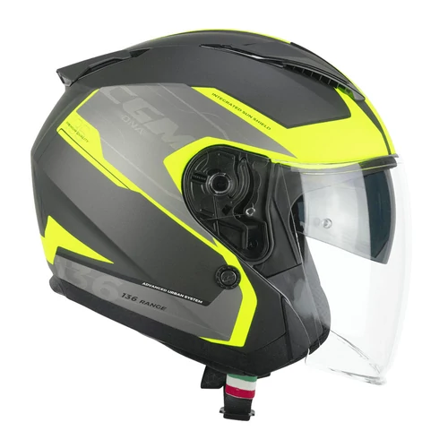 CGM 136S DNA APACHE bukósisak - matt fekete/fluo - XL