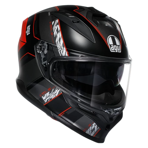 AGV K7 Kyber bukósisak - fekete/piros - XS