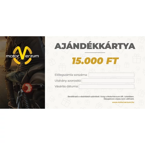 Ajándékkártya 15.000Ft