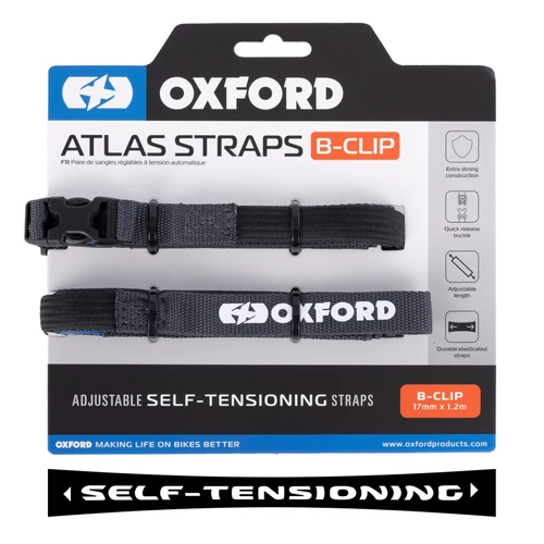 CSOMAGRÖGZÍTŐ Oxford Atlas B-CLIP 17mm x 1.2M Asphalt (Pair)