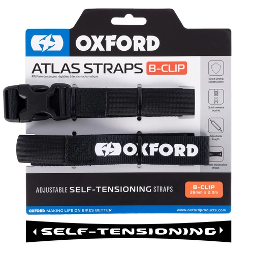 CSOMAGRÖGZÍTŐ Oxford Atlas B-CLIP 26mm x 2.0M Black (Pair)