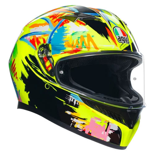 AGV K3 ROSSI Winter Test 2019 - kék-fekete-sárga - M