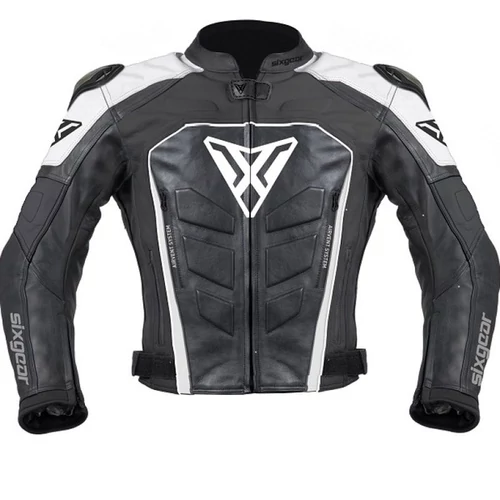 Sixgear Phoenix bőrkabát - fekete-fehér - S