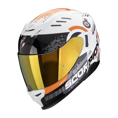 Scorpion bukósisak Exo-520 Evo Air Titan - fehér-narancssárga - M