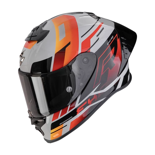 Scorpion EXO-R1 Evo Air II Adrenaline bukósisak - szürke/piros/narancssárga - XS