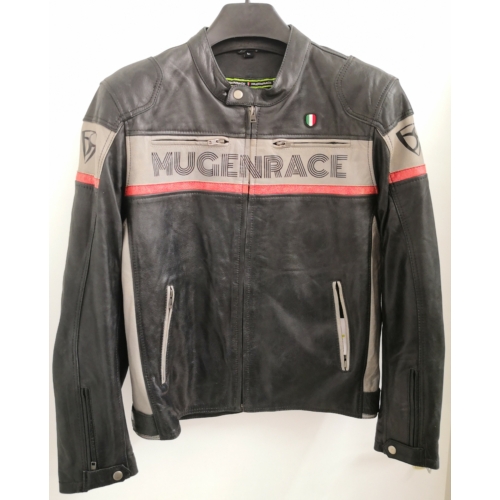 Mugen Race 2020 motoros bőrkabát - fekete-szürke-piros - M