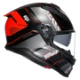 Kép 3/7 - AGV K7 Kyber bukósisak - fekete/piros - XS