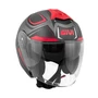 Kép 1/2 - Givi X22 Hyper nyitott bukósisak - matt titán-fekete-piros - S